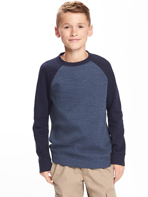 View large product image 1 of 2. French-Rib Crew-Neck Sweater for Boys