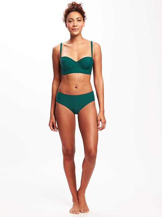 Image number 3 showing, Underwire Long-Line Balconette Bikini Top for Women