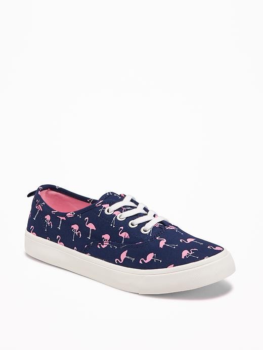 View large product image 1 of 1. Canvas Lace-Up Sneakers for Girls