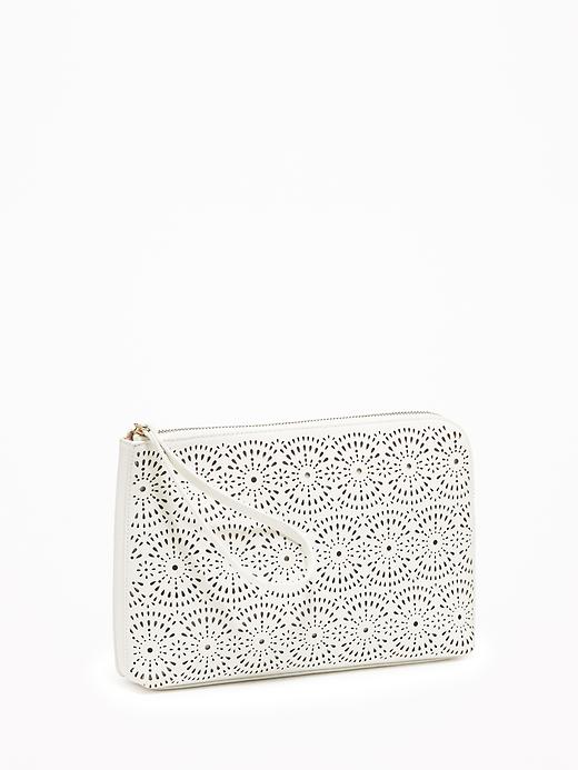 View large product image 1 of 2. Laser-Cut Clutch for Women