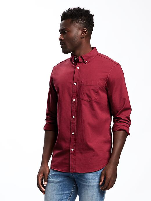 Image number 1 showing, Regular-Fit Built-In Flex Everyday Oxford Shirt for Men