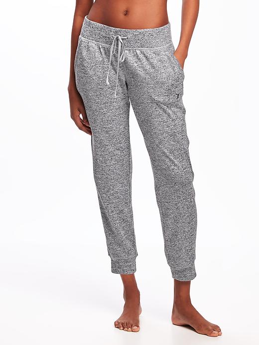 View large product image 1 of 1. Mid-Rise Sweater-Knit Street Jogger Sweatpants for Women