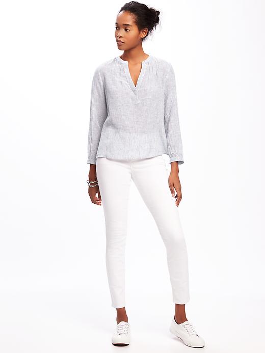 Image number 3 showing, Relaxed Linen-Blend Shirt for Women