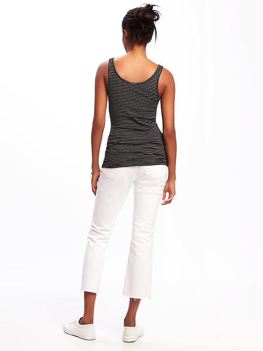 Image number 2 showing, First-Layer Fitted Rib-Knit Tank for Women