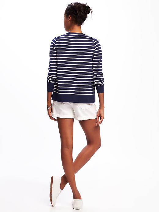 Image number 2 showing, Classic Button-Front Striped Cardi for Women