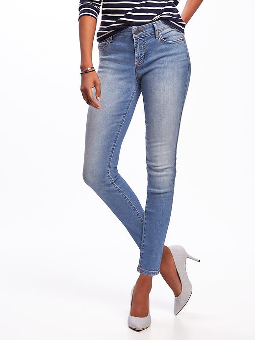 View large product image 1 of 2. Mid-Rise Super Skinny Ankle Jeans for Women