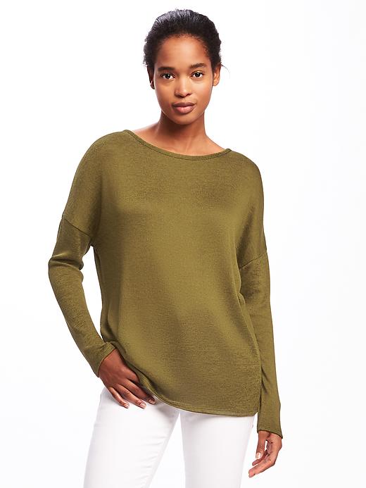 View large product image 1 of 1. Scoop-Back Sweater for Women