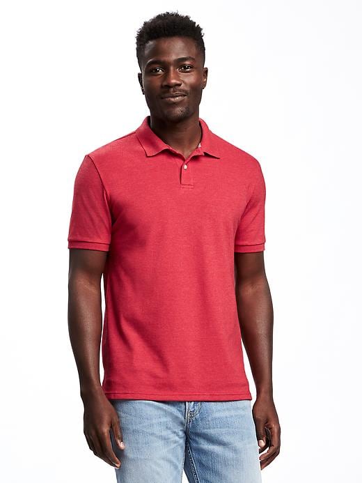 View large product image 1 of 1. Slim Fit Pique Polo for Men