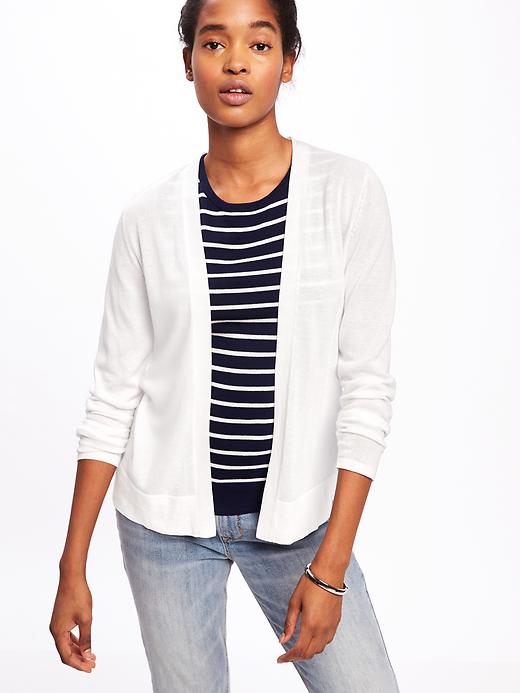 Image number 4 showing, Classic Open-Front Sweater for Women
