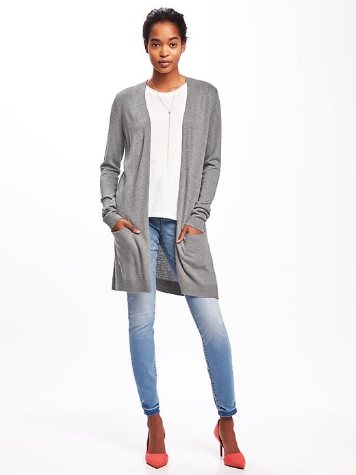 Image number 3 showing, Long Open-Front Cardi for Women
