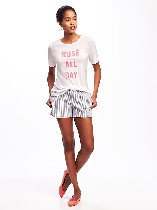 Image number 3 showing, Relaxed Graphic Curved-Hem Tee for Women