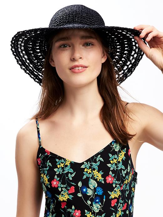 View large product image 1 of 3. Slouchy Straw Sun Hat for Women