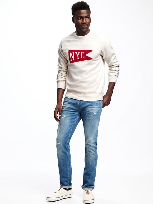 Image number 3 showing, "NYC" Graphic Fleece Sweatshirt for Men