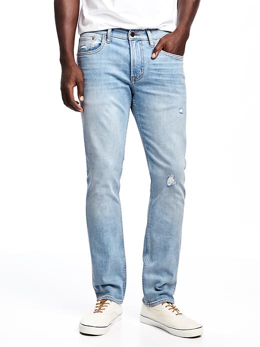 View large product image 1 of 2. Slim Built-In Flex Distressed Jeans For Men