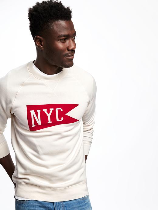 Image number 4 showing, "NYC" Graphic Fleece Sweatshirt for Men
