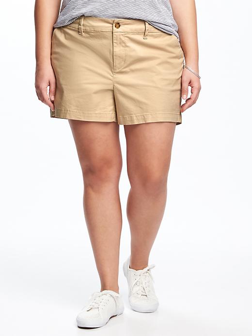View large product image 1 of 2. Mid-Rise Plus-Size Everyday Shorts (5")