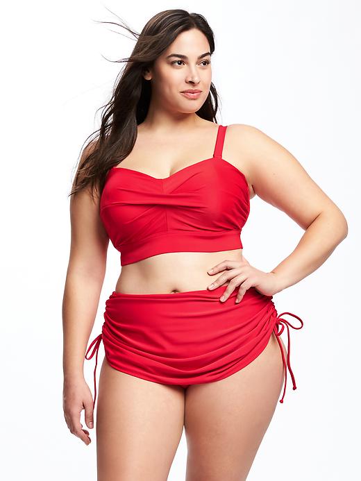 Image number 1 showing, Twist-Front Plus-Size Underwire Bikini Top