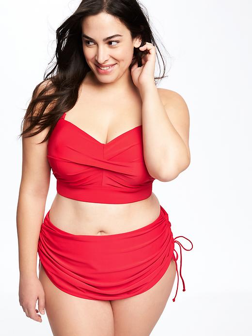 Image number 4 showing, Twist-Front Plus-Size Underwire Bikini Top