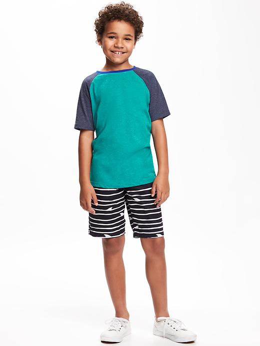 View large product image 2 of 2. Softest Color-Blocked Raglan-Sleeve Tee For Boys