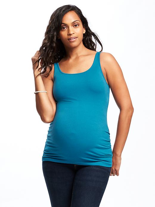 View large product image 1 of 1. Maternity Shirred Tank