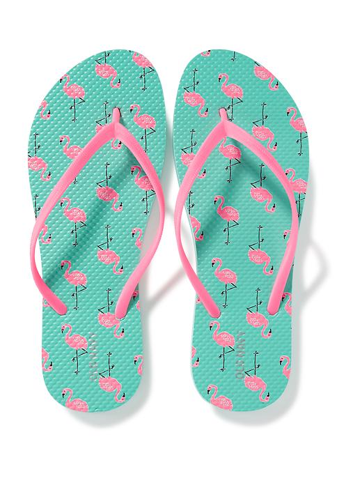 View large product image 1 of 1. Printed Flip-Flops for Women