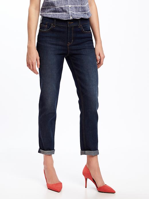 View large product image 1 of 3. Cropped Boyfriend Jeans for Women (24")
