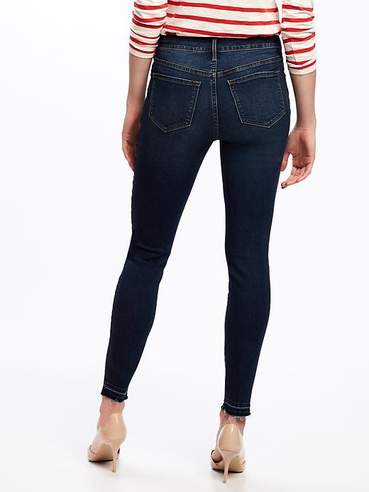 View large product image 2 of 3. Mid-Rise Frayed-Hem Rockstar Ankle Jeans for Women