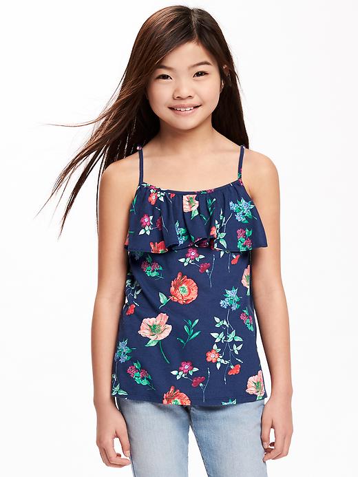View large product image 1 of 2. Ruffle-Trim Swing Tank for Girls