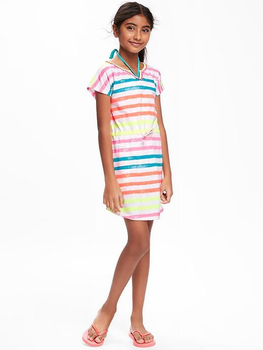 View large product image 1 of 1. Slub-Knit Swim Cover-Up Dress for Girls