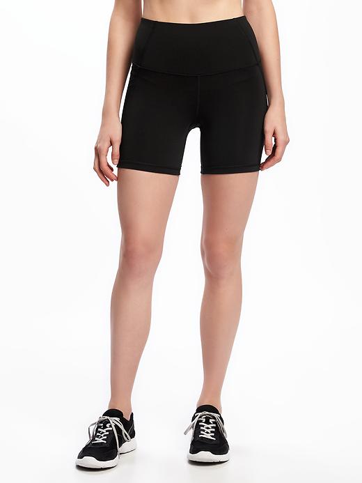 View large product image 1 of 1. High-Rise Side-Pocket Compression Shorts for Women