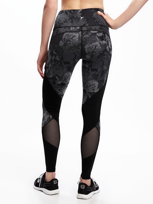 View large product image 2 of 2. High-Rise Mesh-Trim Leggings for Women
