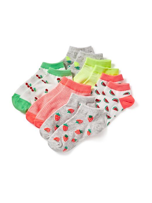 View large product image 1 of 1. 6-Pack Ankle Socks for Girls