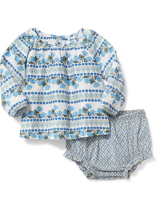 View large product image 1 of 1. 2-Piece Printed Top & Bloomer Set for Baby