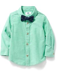 View large product image 3 of 3. Oxford Shirt & Bow-Tie Set for Toddler Boys