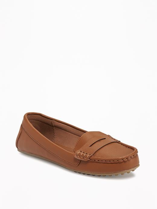 Image number 1 showing, Faux-Leather Moccasins for Women