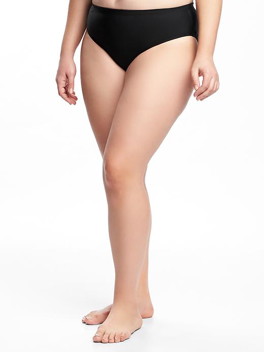 View large product image 1 of 2. Mid-Rise Plus-Size Bikini Bottoms