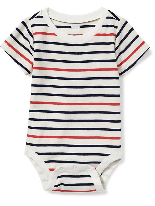View large product image 1 of 1. Patterned Jersey Bodysuit for Baby