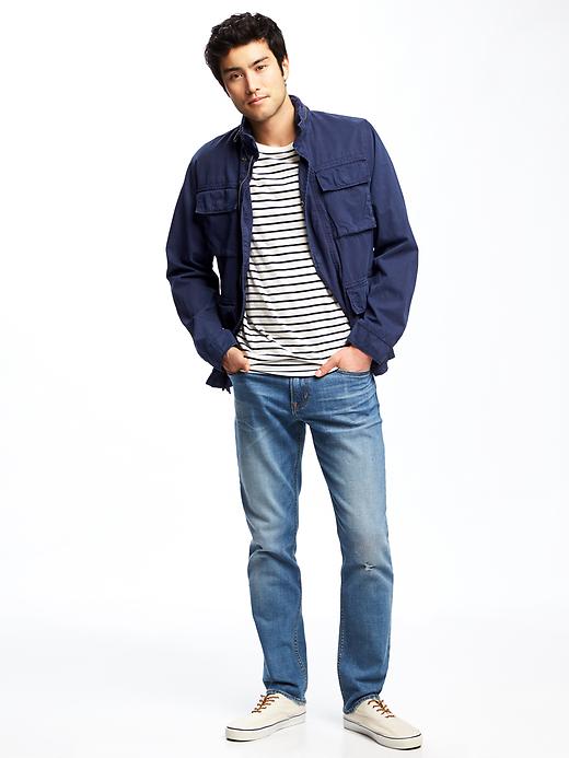 Image number 3 showing, Garment-Dyed Hooded Utility Jacket for Men