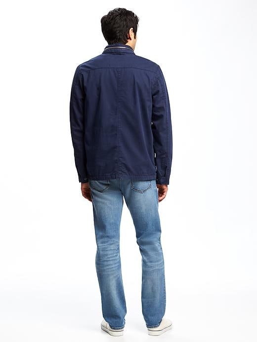 Image number 2 showing, Garment-Dyed Hooded Utility Jacket for Men