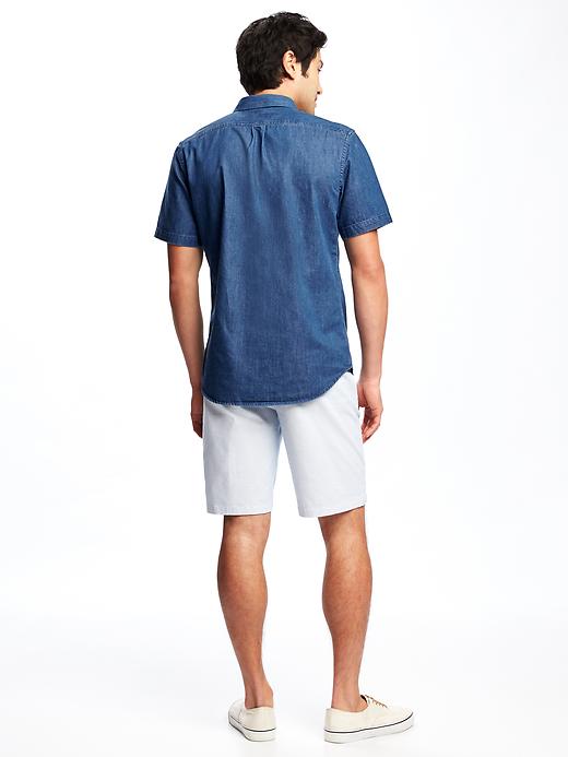 Image number 2 showing, Slim-Fit Classic Denim Shirt For Men