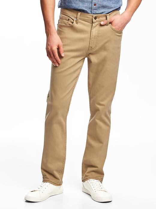 View large product image 1 of 1. Slim Built-In Flex Twill Five-Pocket Pants for Men
