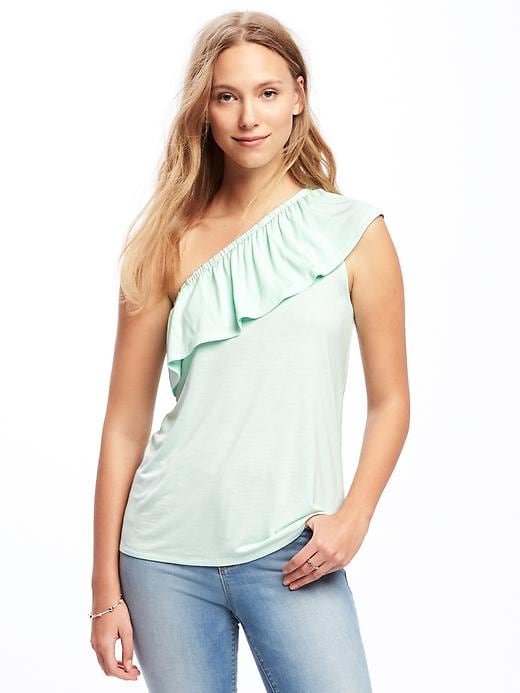 View large product image 1 of 1. Relaxed One-Shoulder Top for Women
