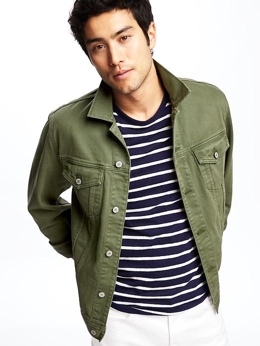 Image number 4 showing, Garment-Dyed Denim Jacket for Men