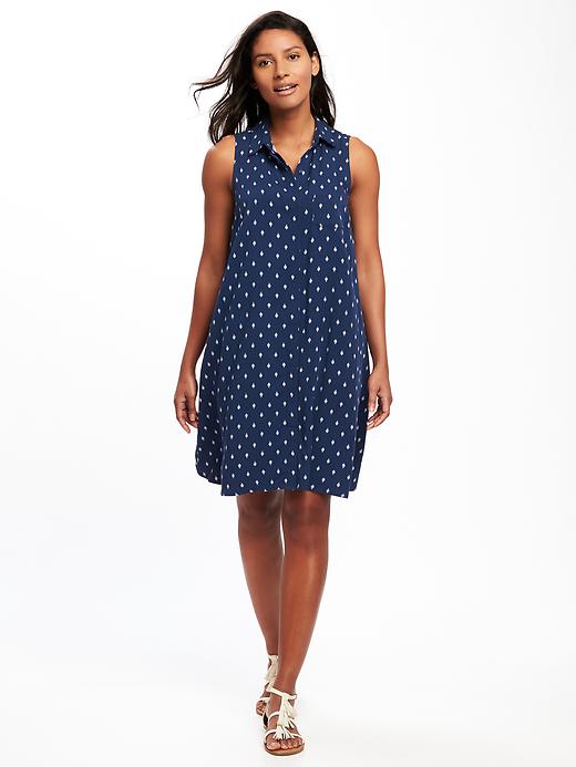Image number 1 showing, Patterned Swing Dress for Women