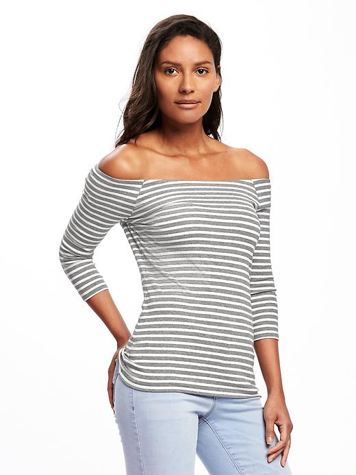 Image number 1 showing, Semi-Fitted Off-Shoulder Top for Women