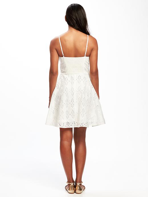 Image number 2 showing, Fit & Flare Eyelet Lace Dress for Women