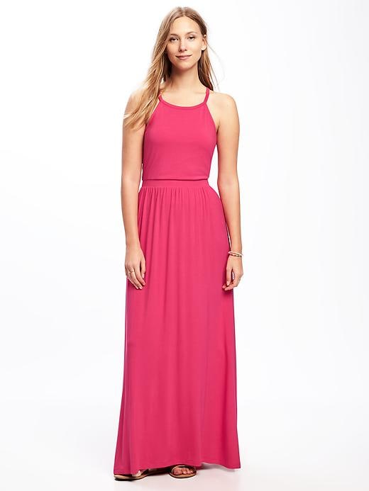 View large product image 1 of 1. High-Neck Maxi Dress for Women