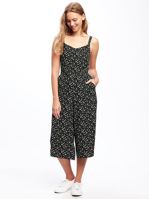 Image number 1 showing, Sleeveless Culotte Jumpsuit for Women
