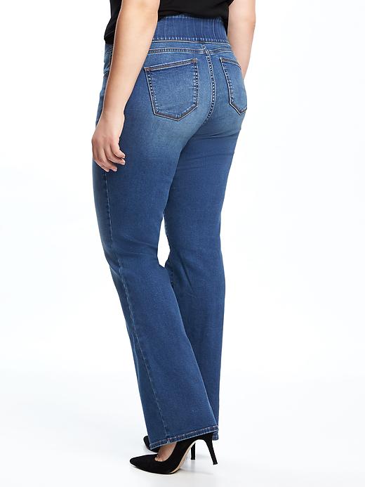 View large product image 2 of 3. Smooth & Comfort Plus-Size Boot-Cut Jeans