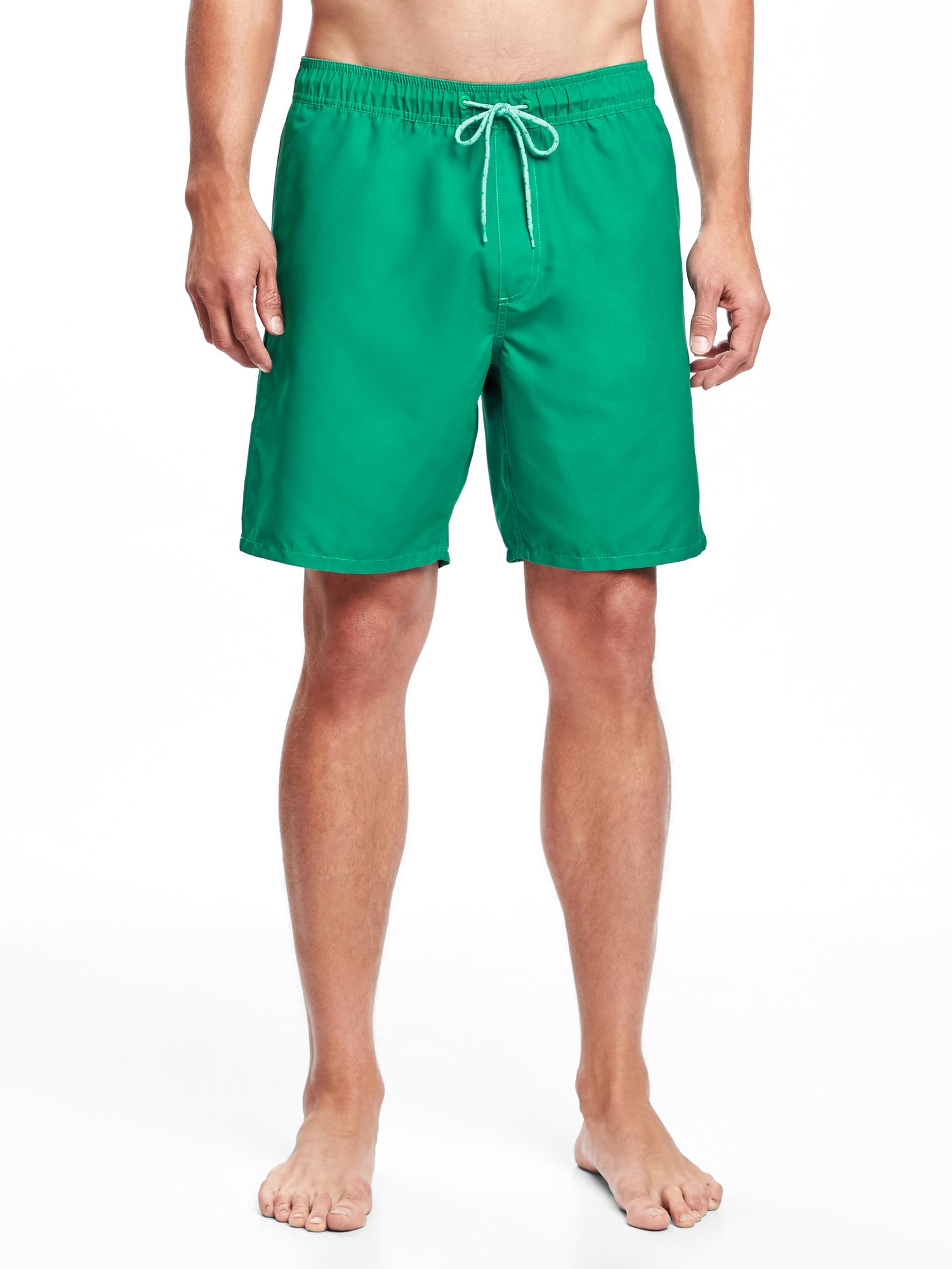 View large product image 1 of 1. Drawstring-Waist Swim Trunks for Men (8")